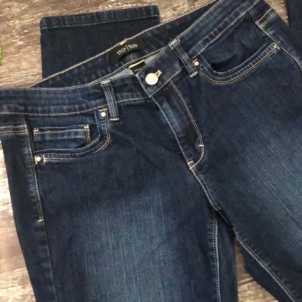 WHBM Slim-Ankle Crop Jeans 👖 Blanc Size 8R